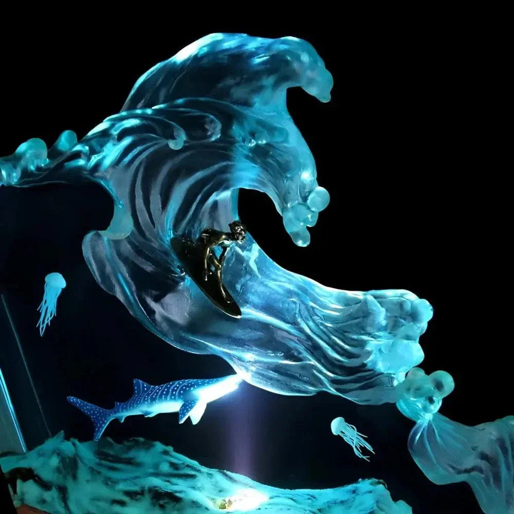 Naturinspirerad harts nattlampa Carvallo