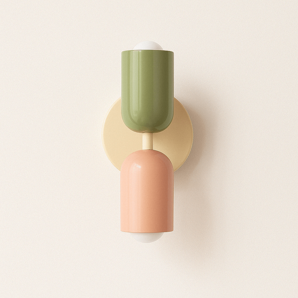 Nordisk Färgglad Sängbord Dubbel Ljus Källa Vägglampa Carvallo