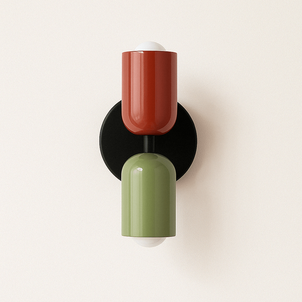 Nordisk Färgglad Sängbord Dubbel Ljus Källa Vägglampa Carvallo