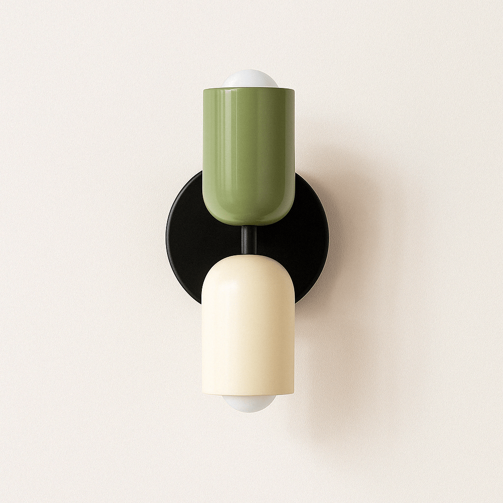 Nordisk Färgglad Sängbord Dubbel Ljus Källa Vägglampa Carvallo