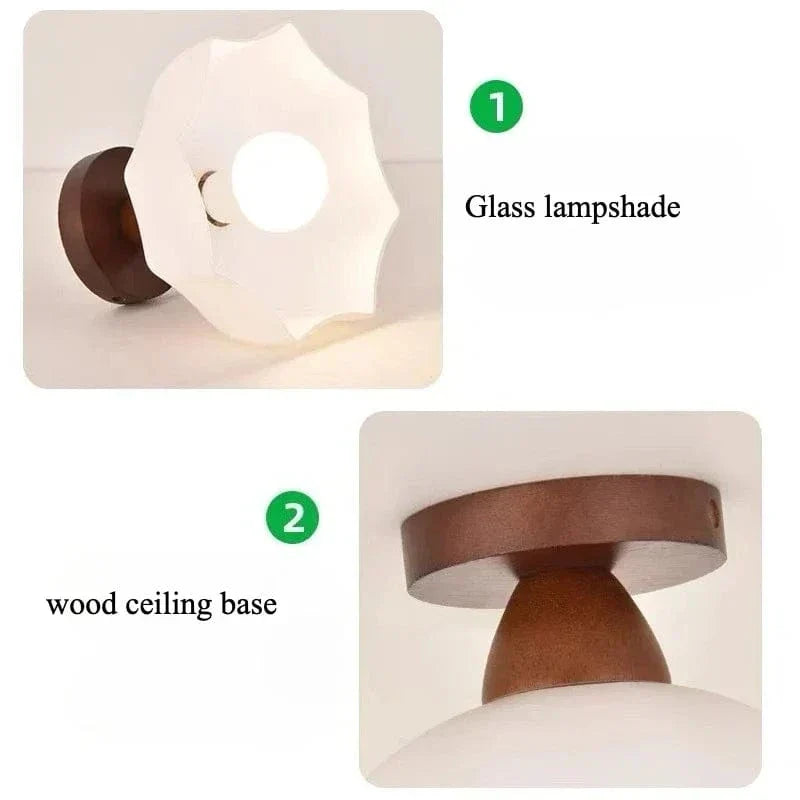 Nordisk LED Taklampa med Glas Skärm – Modern Flush Mount Lampa för Vardagsrum, Matsal, Kök och Hall Carvallo