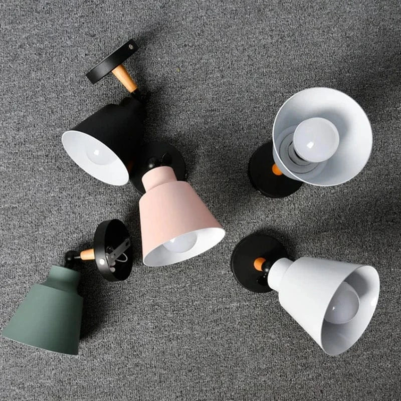 Nordic Solid Wood LED Vägglampa – Minimalistisk Vägglampa Belysning för Inomhus Sovrum och Vardagsrum Carvallo
