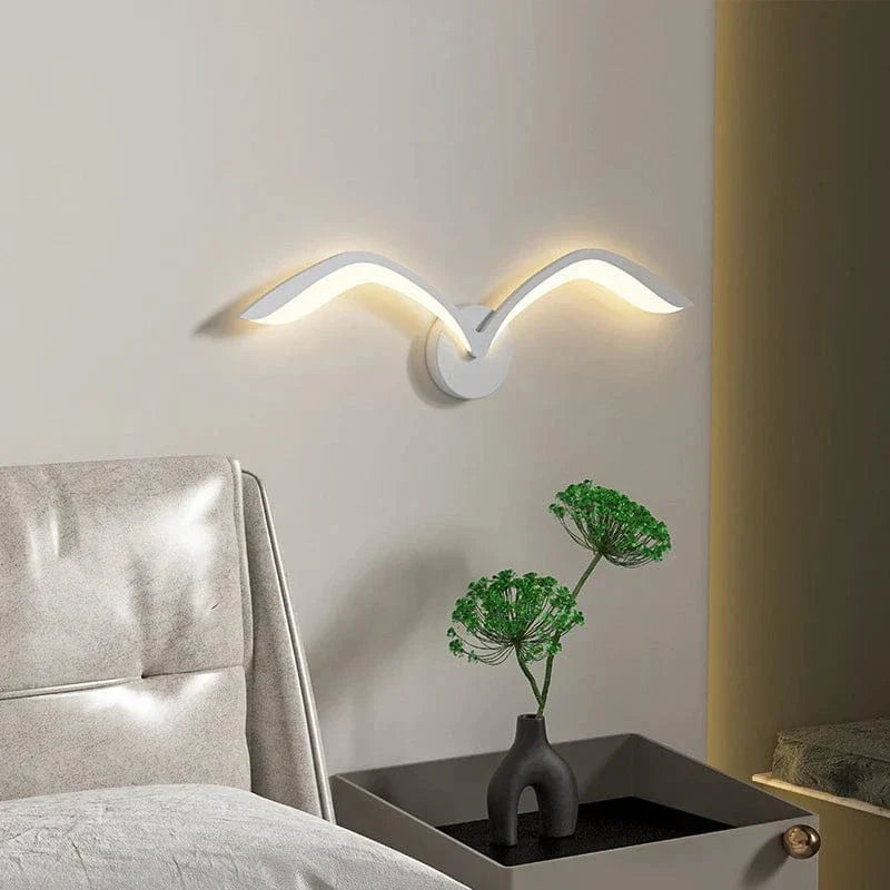 Nordisk Stil Fågel LED Vägglampa - 50CM Modern Järn Akryl Vägglampa Carvallo