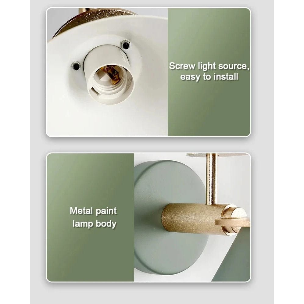 Nordisk Vägglampa med 350° Rotation och Vridomkopplare för Sängkammare och Hallbelysning - Fast installerad Vägglampa Carvallo