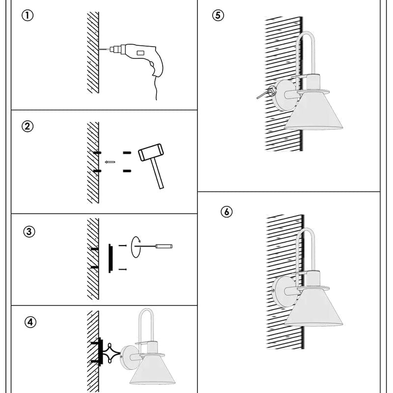 Nordisk Vägglampa med 350° Rotation och Vridomkopplare för Sängkammare och Hallbelysning - Fast installerad Vägglampa Carvallo