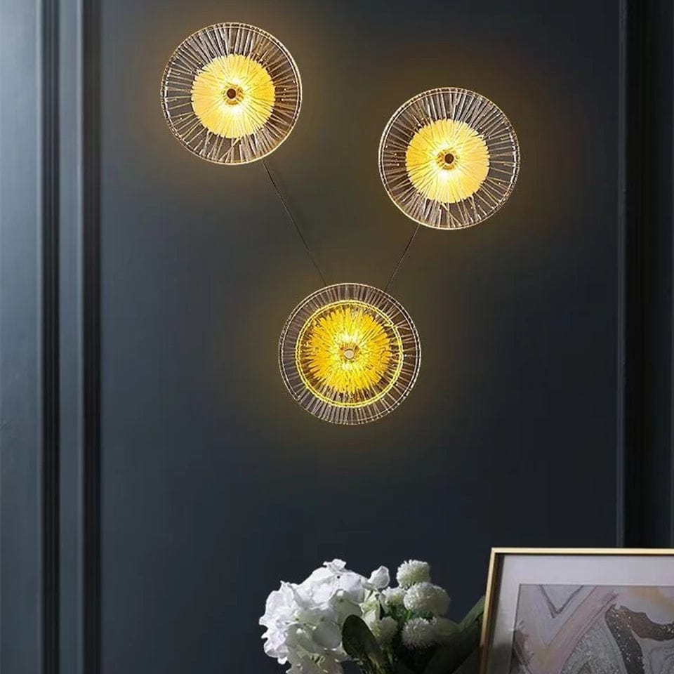 Postmodern glas vägglampa belysning för vardagsrum och gång – elegant vägglampafäste Carvallo