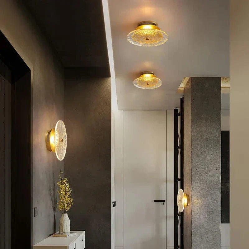 Postmodern glas vägglampa belysning för vardagsrum och gång – elegant vägglampafäste Carvallo