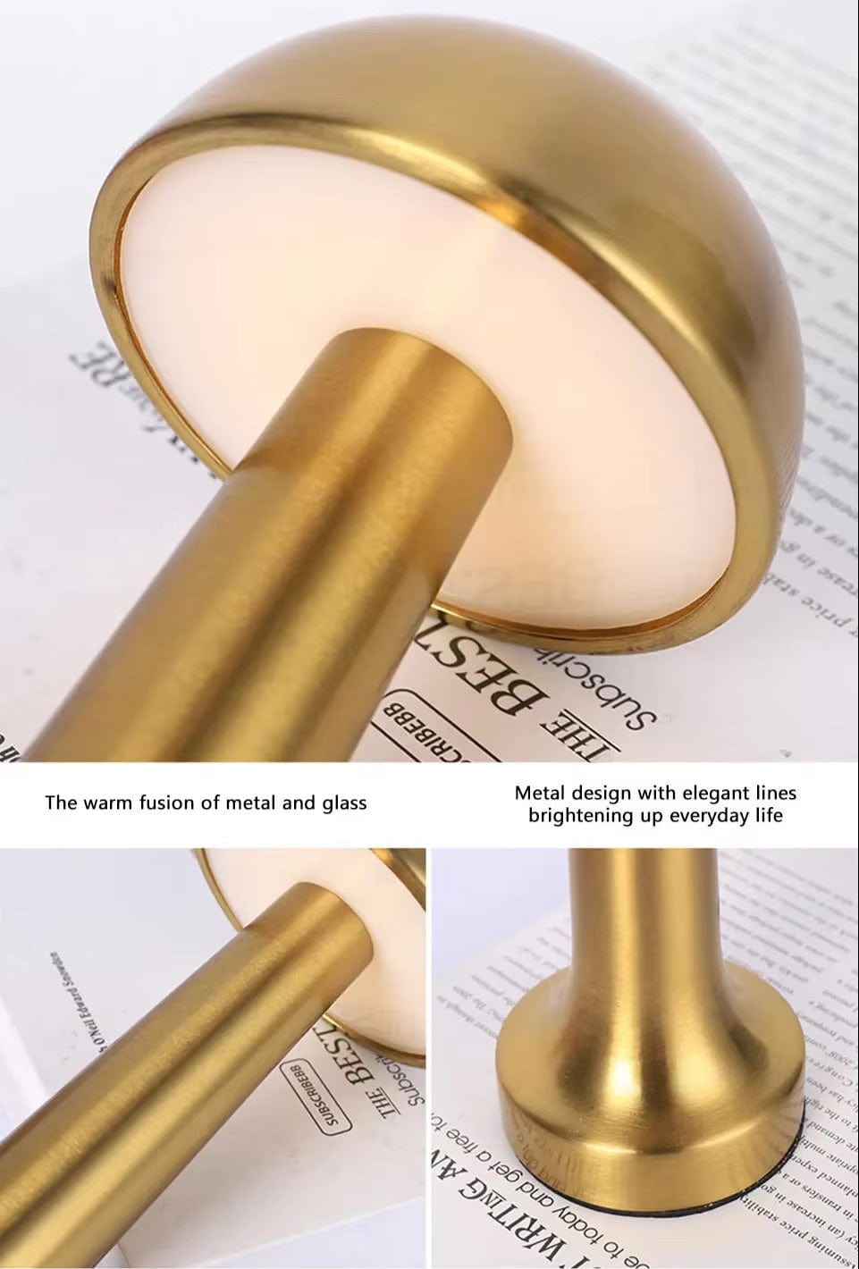 Laddningsbar LED Bordslampa – Sladdlös - Touch Dimming - Modern Design - 3 Färgtemperaturer - Bärbar För Inomhus/Uteanvändning Carvallo