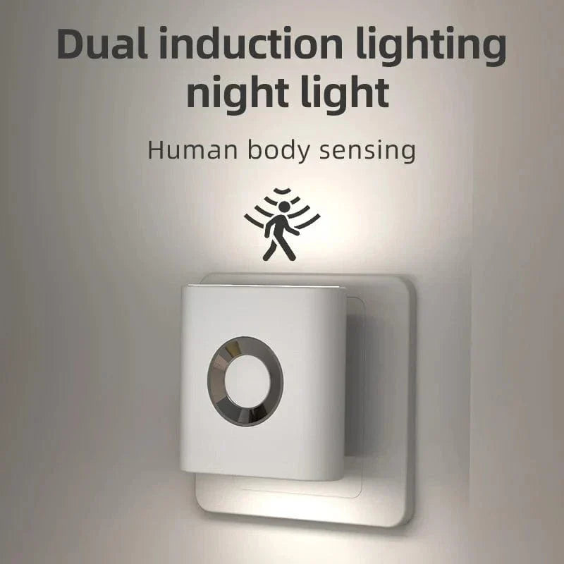 Opladdningsbar Trådlös Rörelsesensor LED Nattlampa – 4-pack för Sovrum, Trappa och Garderob Carvallo