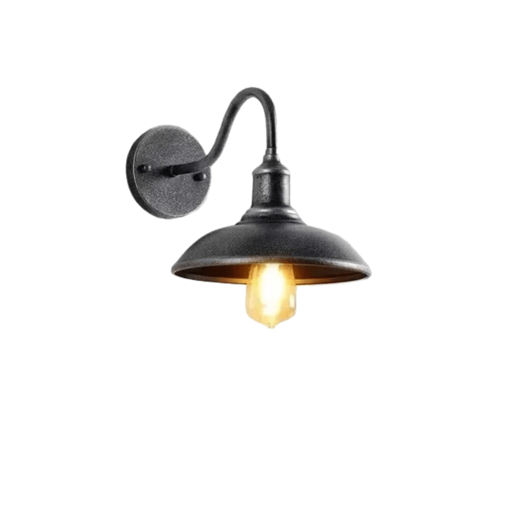 Retro LED Vägglampa Med E27 Sockel – Vattentät - Vintage Stil - Kvalitets Smidesjärn - Flera Färgalternativ - Inomhus/Utomhus Användning Carvallo