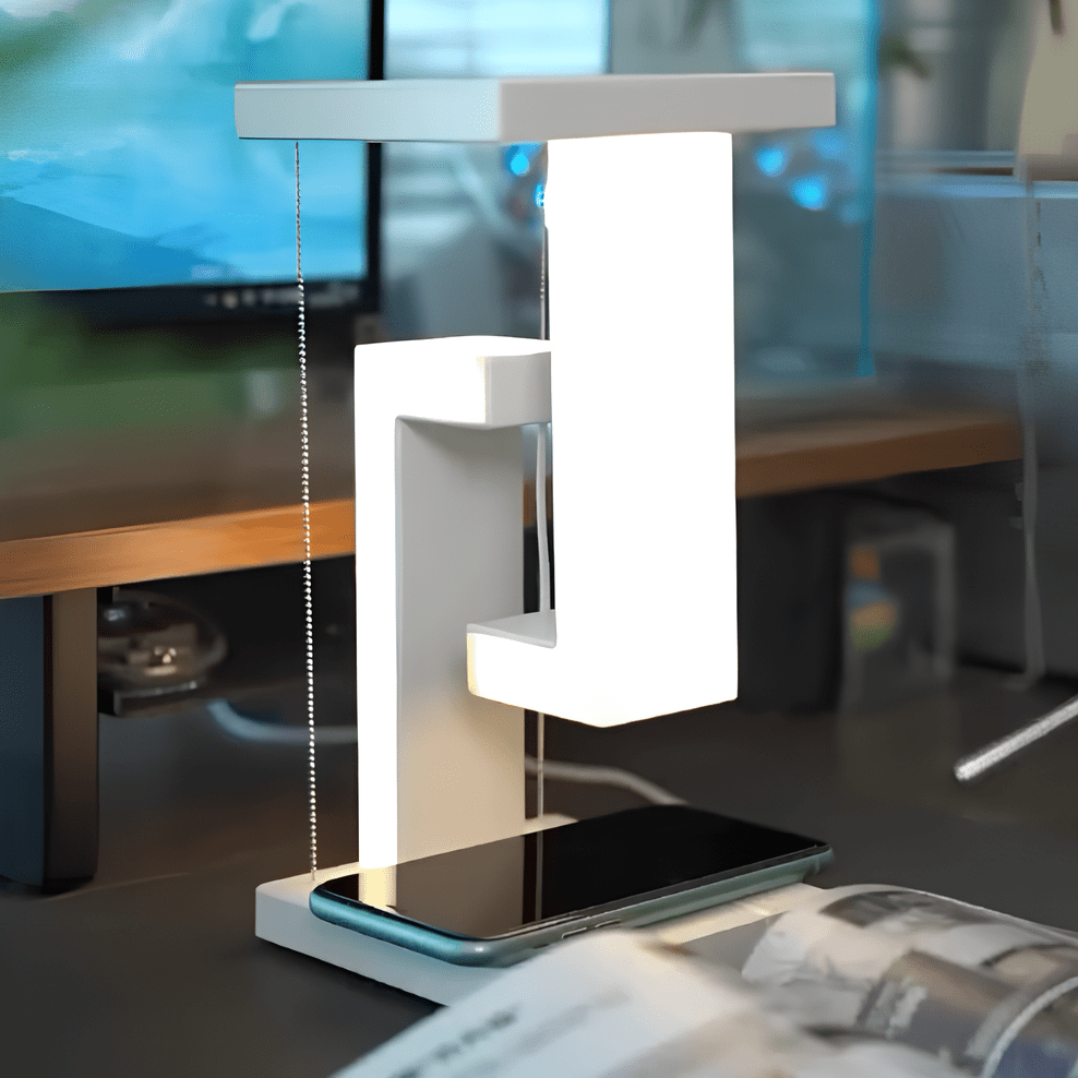 Flytande LED-nattlampa med trådlös laddare Carvallo