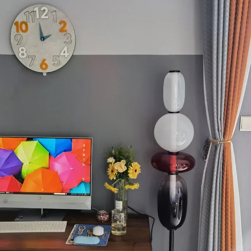 LED Glas Färg Förändrande Golvlampa Carvallo