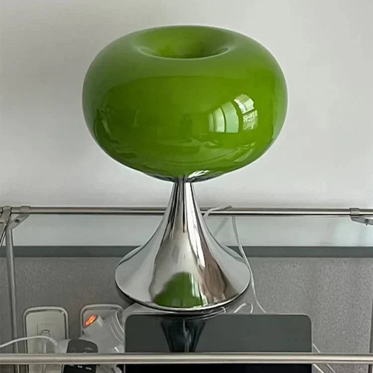 Glasbordslampa med varm ambient belysning Carvallo