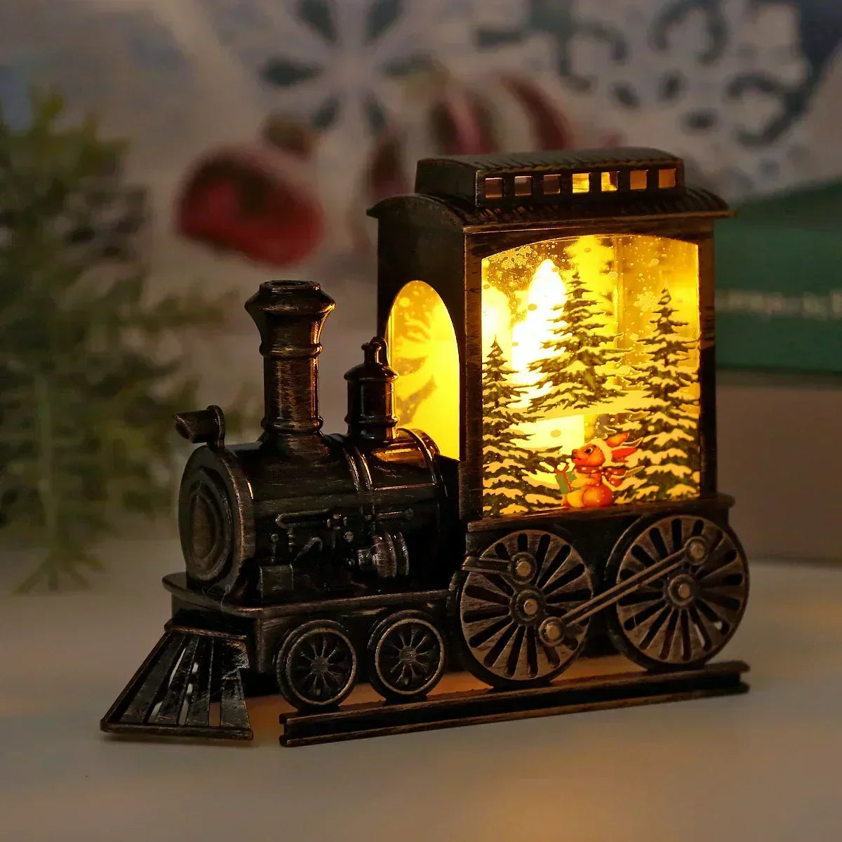 LED Lantern Vintage Tåglampa för Jul Carvallo