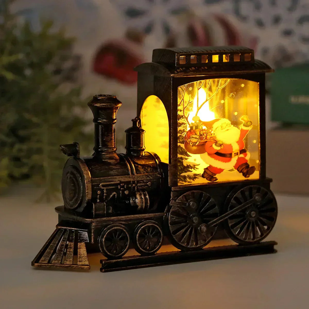 LED Lantern Vintage Tåglampa för Jul Carvallo