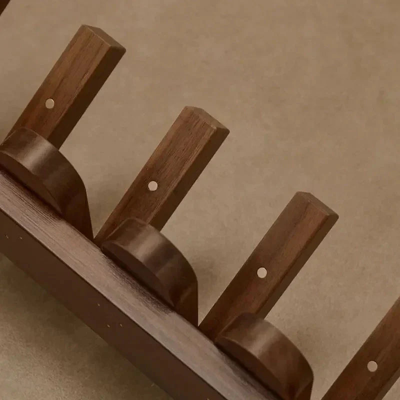 Carvallo – Valnötsträ Väggklädhängare med Fällbara Krokar Carvallo