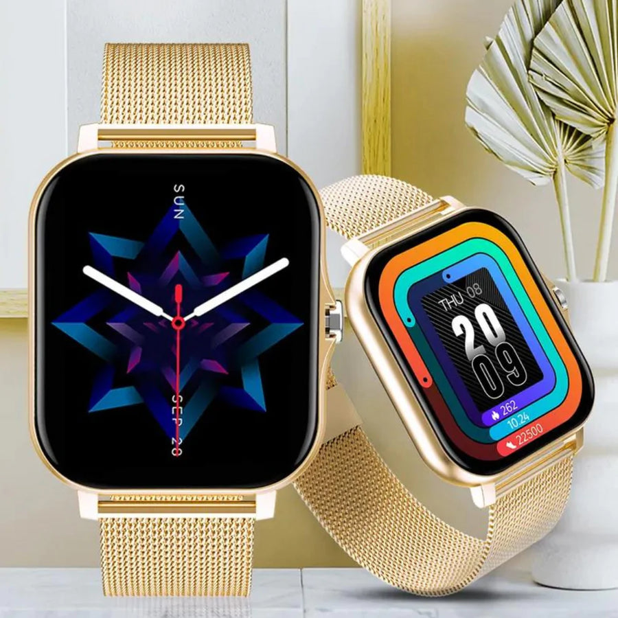 Digital Smart Watch för Män & Kvinnor Med Bluetooth Samtal, Full Touch Skärm, Fitness & Sport Tracker Carvallo