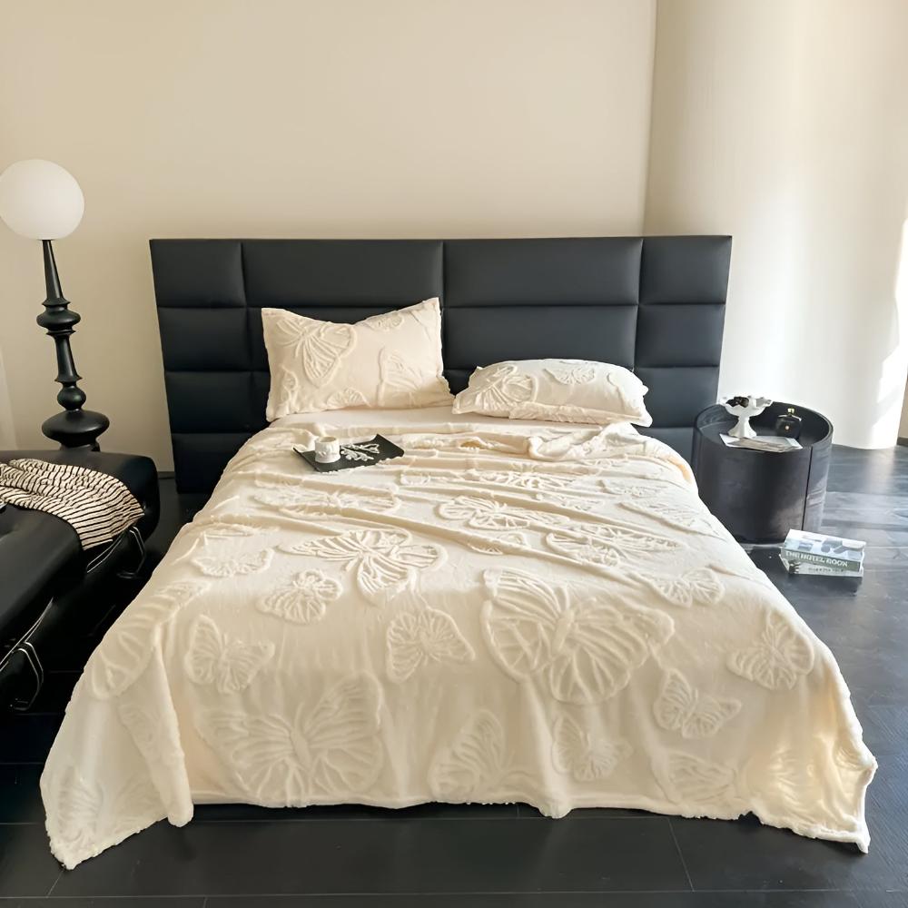 Mjuk fjärilsmönster flanellfilt Carvallo