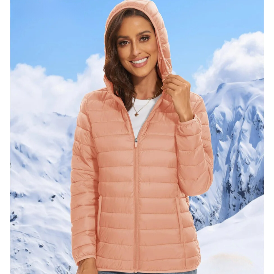 Lätt huva pufferjacka för kvinnor-Bellasverige-Hemnix