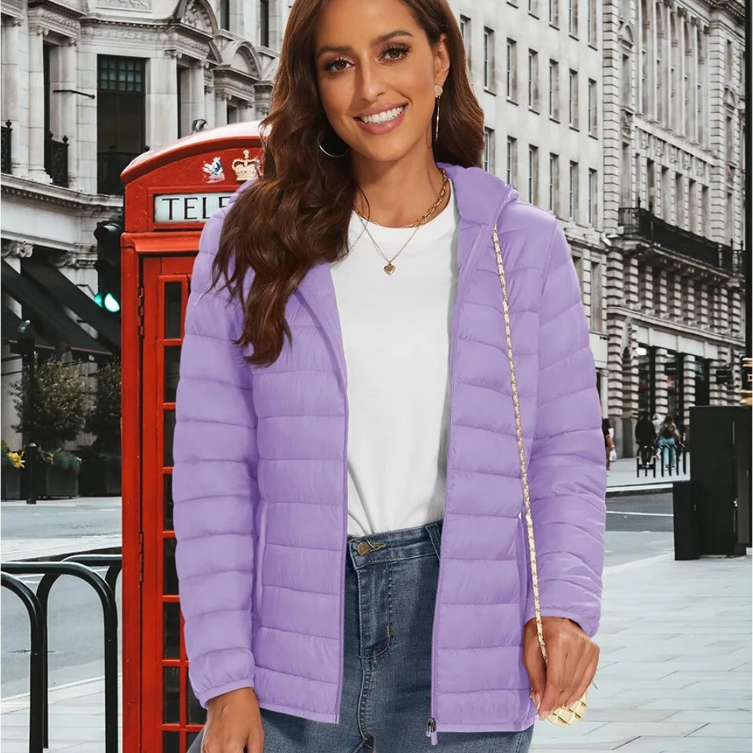 Lätt huva pufferjacka för kvinnor-Bellasverige-Hemnix