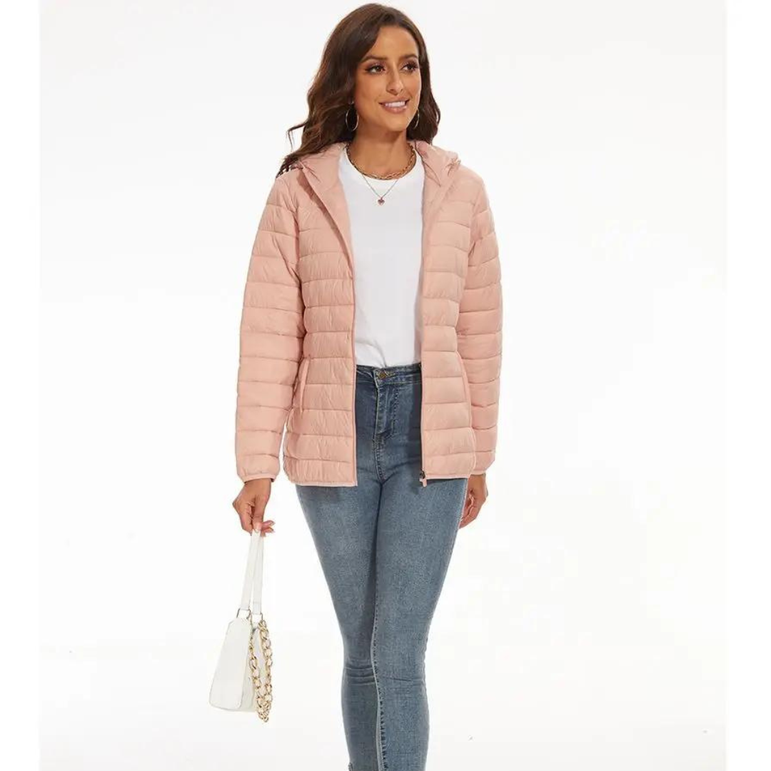 Lätt huva pufferjacka för kvinnor-Bellasverige-Hemnix