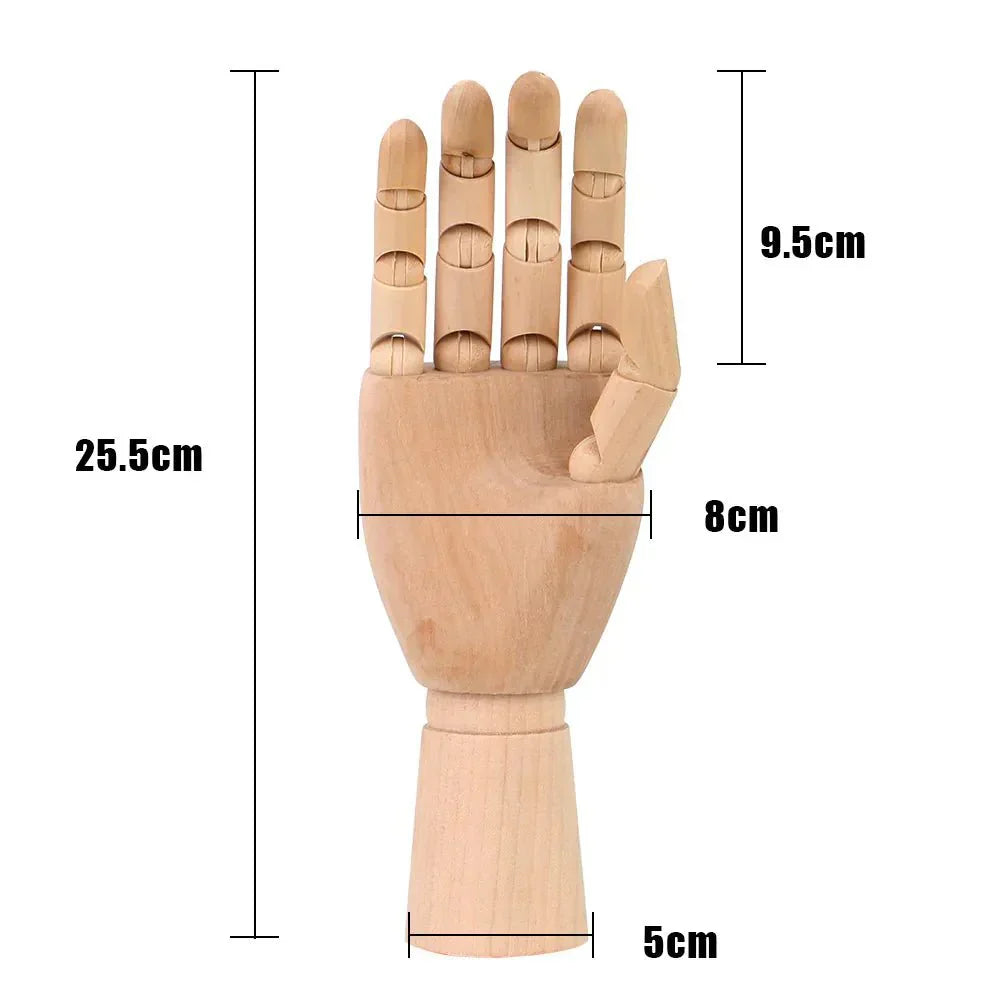 Trä Flyttbart Handmodell 25cm Modern Konst Referens Carvallo