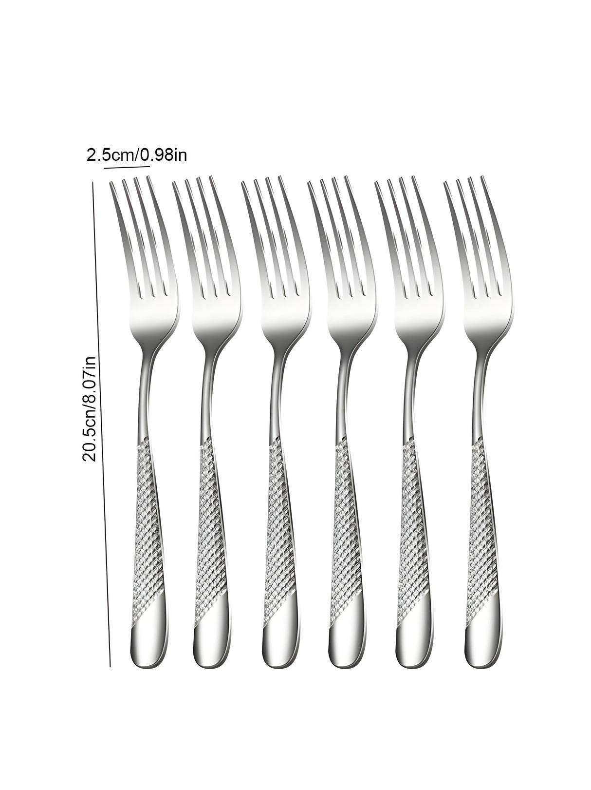 6/30 Stycken Rostfritt Stål Silver Bestick Set med Elegant Design Carvallo
