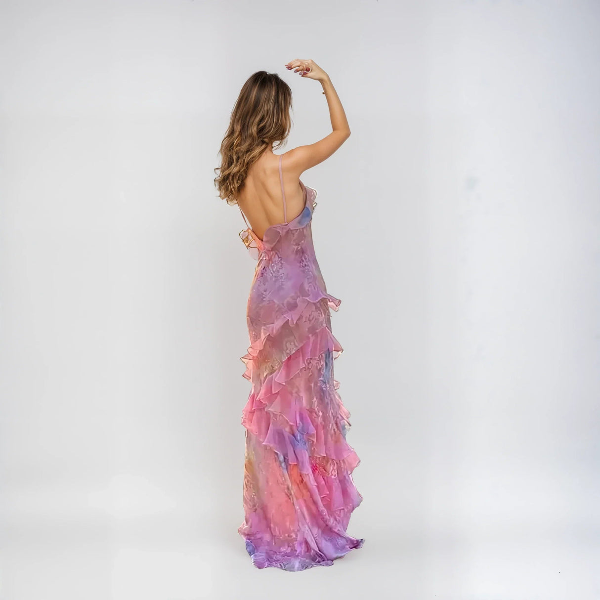 Dam Långklänning Romantisk Mesh för Fest Hemnix