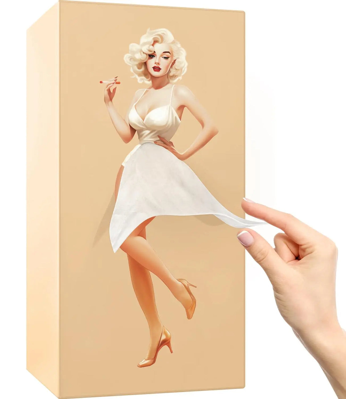 Flygande kjol vävnadslåda Carvallo