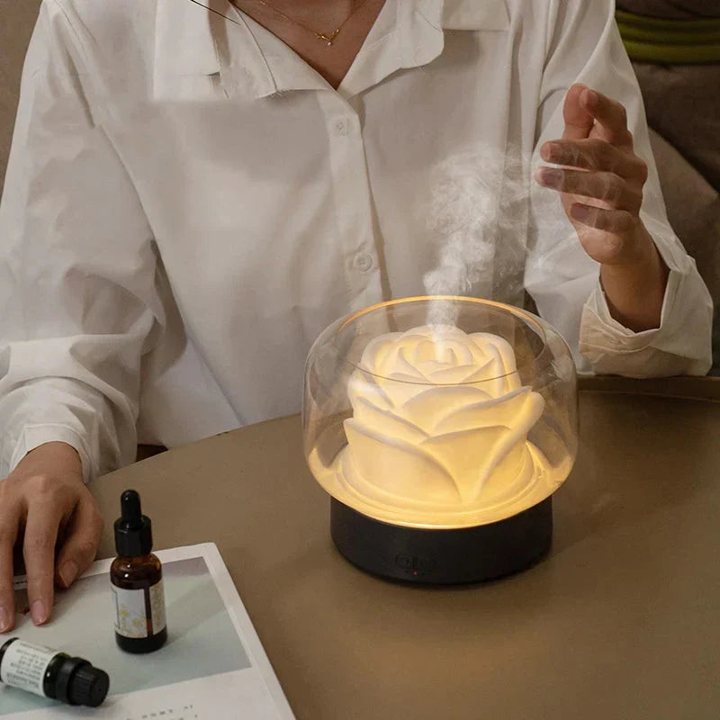 Aromaterapi-luftrenare – Elegant ultraschall-diffuser med LED & doftolje-funktion Carvallo