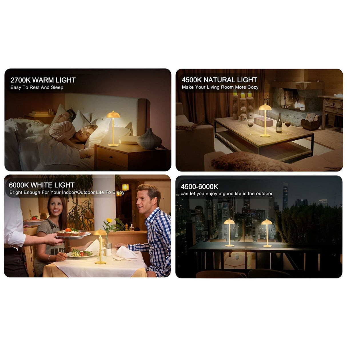 MystiGlow Lampa - Trådlampa svamp beröringslampa för kreativ stämningsbelysning Carvallo