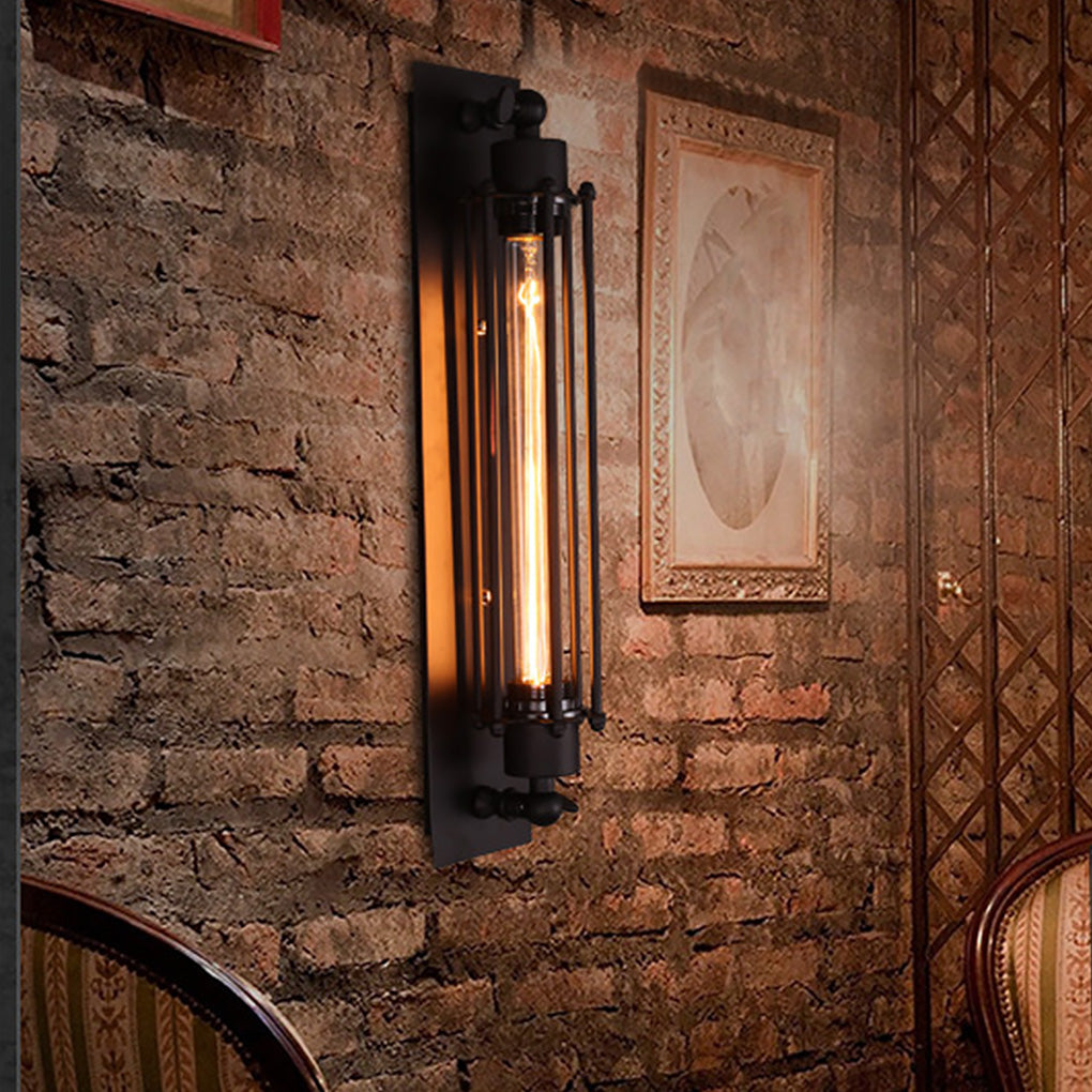 Vägg LED Lampa Vintage Industriell Järn Sconce Carvallo