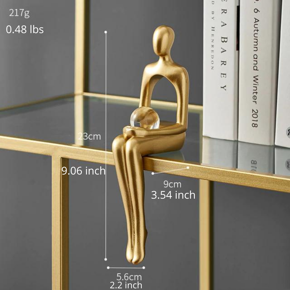 Carvallo – Abstract Bokhylla Figurer med Konstnärlig Utseende Carvallo