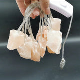 Royaleva Himalaya Salt String Lights - Portable Warm Amber Decor, Natural Crystal Carvallo