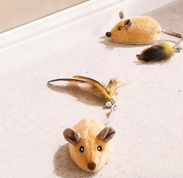 Kattjänst Interaktiv Plyschmus med Svans Carvallo