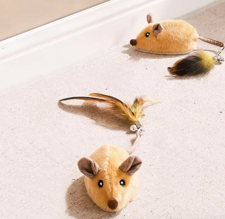 Kattjänst Interaktiv Plyschmus med Svans Carvallo