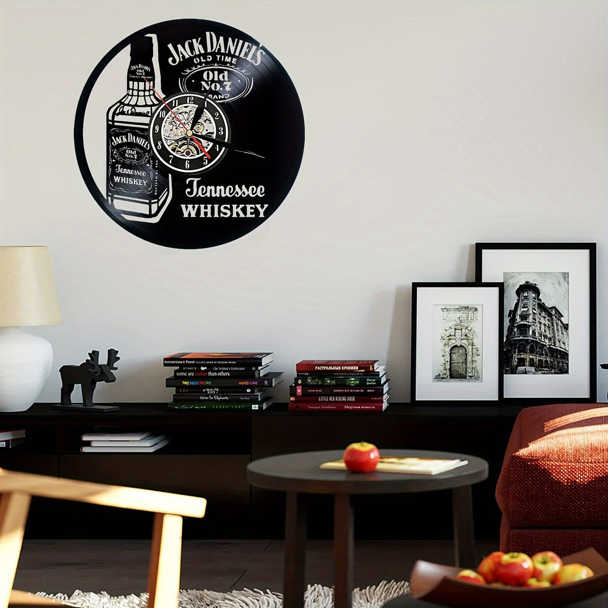 Vinylskivor Väckarklocka - Whisky Tema, Stil, För Vardagsrum och Kontorsinredning Carvallo