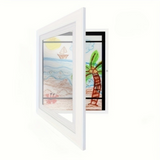 Digitalt fotoramme magnetisk träväggsdisplay Carvallo