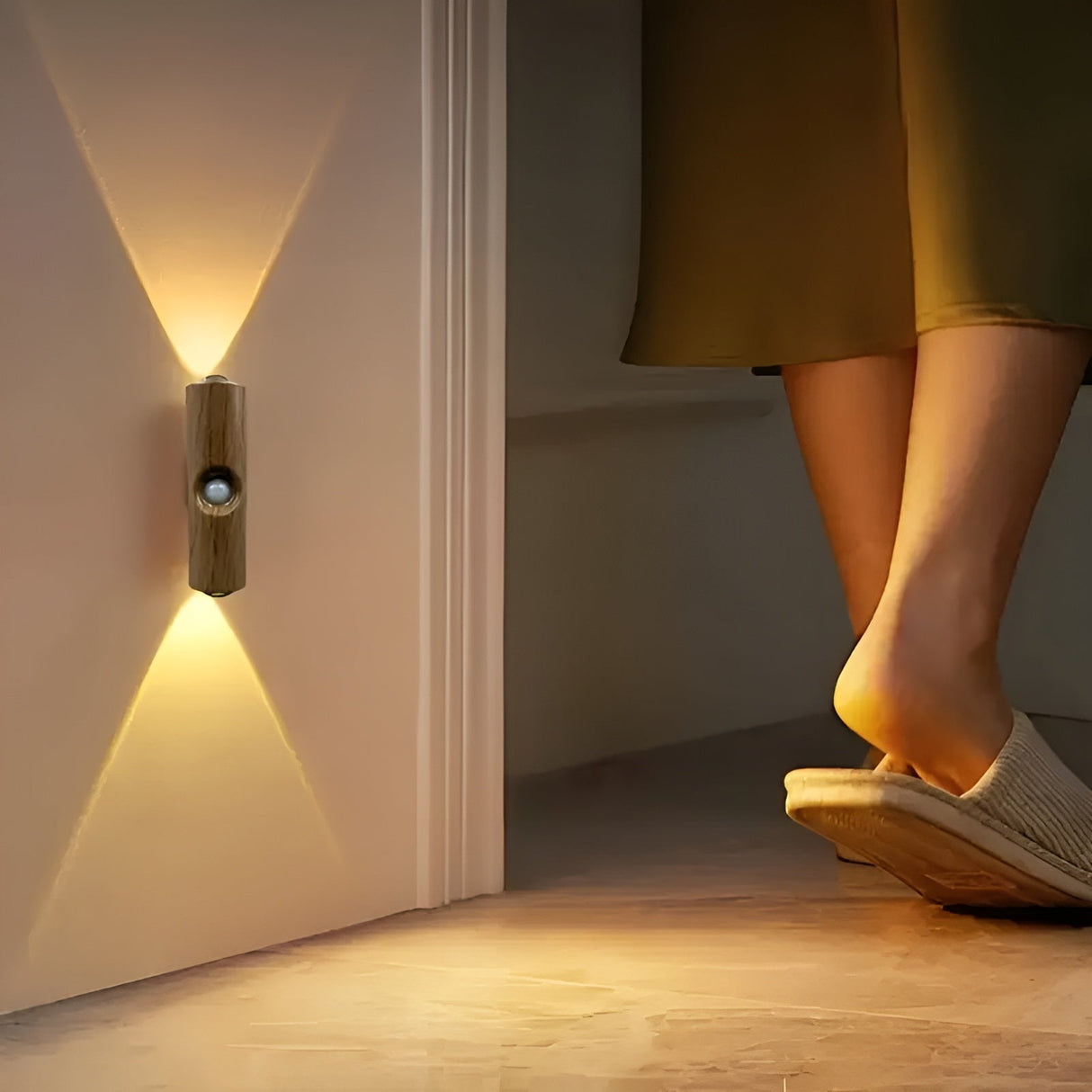 LED-nattljus med rörelsesensor (6-pack) - Dimmbar & RGB | USB-laddning, 3 ljusfärger, Perfekt för hall, trappa & vardagsrum Carvallo