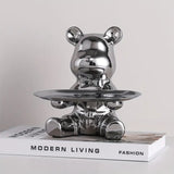 Carvallo – Lyxig Dekorativ Skulpturhållare med Glänsande Keramisk Yta Carvallo