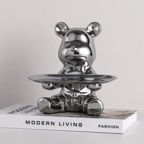 Carvallo – Lyxig Dekorativ Skulpturhållare med Glänsande Keramisk Yta Carvallo