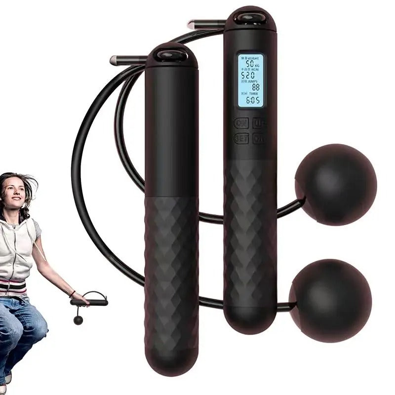 Viktad trådlös hopprep med räknare – Smart fitness hopprep för hemträning Carvallo