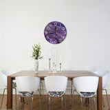 VioletGlow - Modern Lila Väckarklocka med Guld Accenter, Abstrakt Design Carvallo
