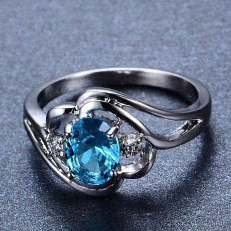 Födelsesten mode ring-Jewelry for women-Hemnix-Blå-16.5mm-Hemnix