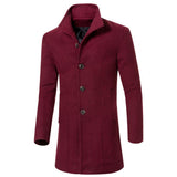 Trenchcoat med stående krage för män-Clothes for Men-Hemnix-Hemnix