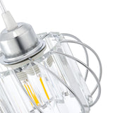 Pendellampa svart glas glob takarmatur Carvallo