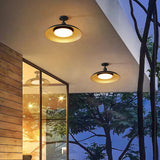 Rund, halvspolad taklampa i stål MILA Sverige