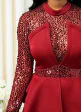 Midi bodycon klänning med paljetter-Clothes for women-Hemnix-Hemnix