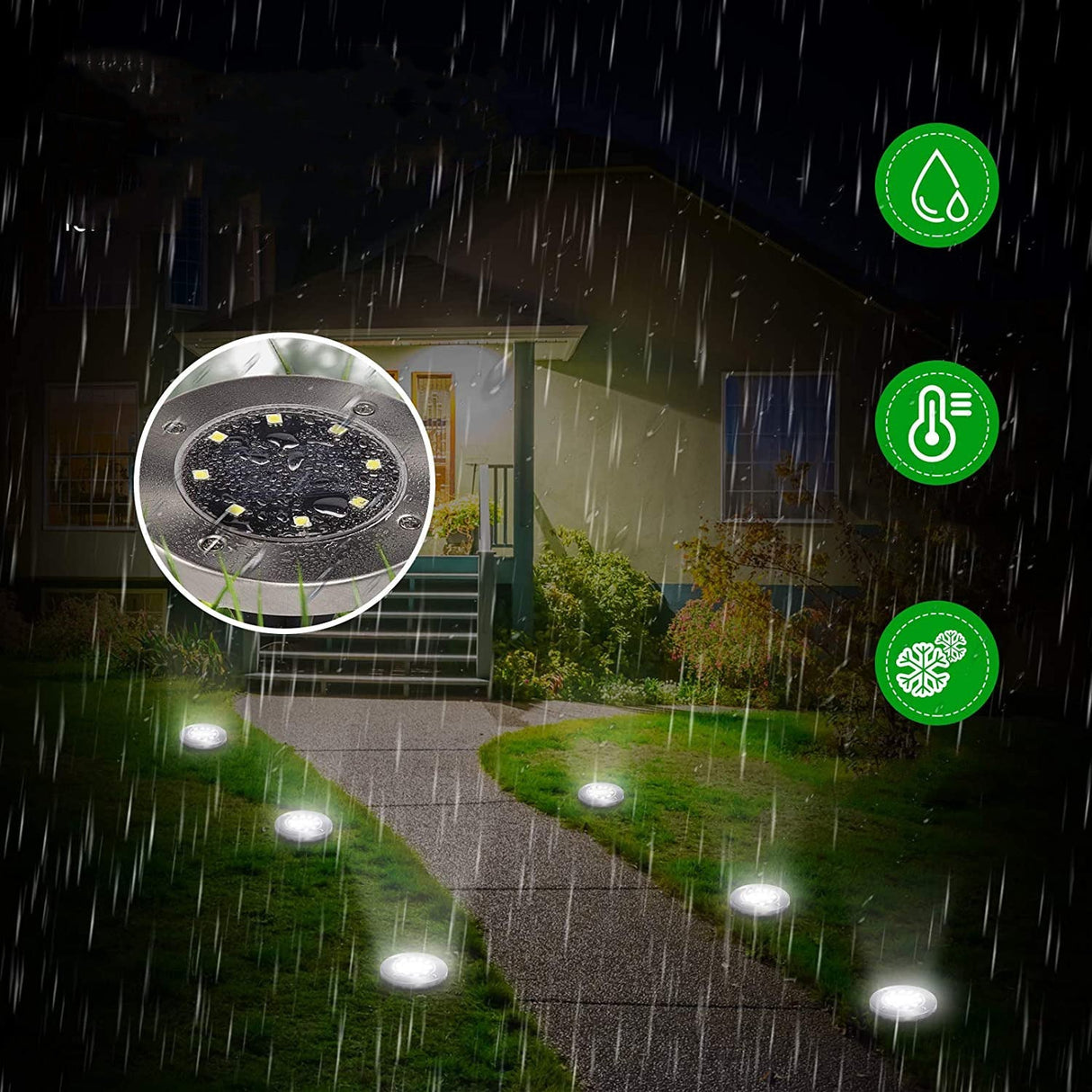 LED solcellsdrivna diskljus-Lights-Hemnix-Hemnix