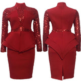 Midi bodycon klänning med paljetter-Clothes for women-Hemnix-Hemnix